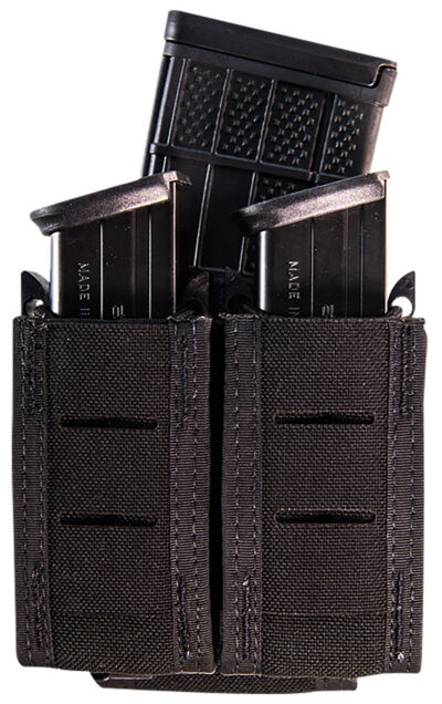 High Speed Gear 41TP02BK TACO Duty Double (2 Pistol/1 Rifle), Black Nylon with MOLLE Exterior, Fits MOLLE & 2″ Belt