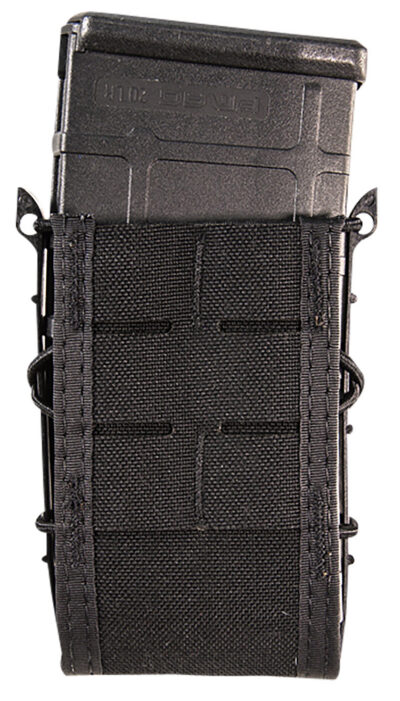 High Speed Gear 41TA00BK TACO Duty Single Rifle Mag Pouch, Black Nylon with MOLLE Exterior, Fits MOLLE & 2″ Belt