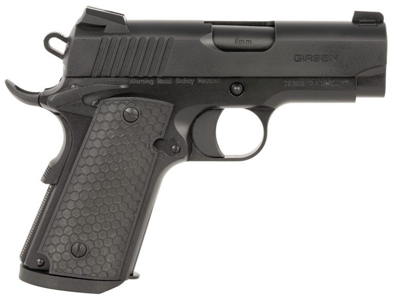 Girsan 392065 MC1911 SC Untouchable Sub-Compact Frame 9mm Luger 7+1 3.40″ Black Steel Barrel, Black Serrated Steel Slide & Frame w/Beavertail, Black Polymer Grip Girsan 392065 MC1911 SC Untouchable Sub-Compact Frame 9mm Luger 7+1 3.40″ Black Steel Barrel, Black Serrated Steel Slide & Frame w/Beavertail, Black Polymer Grip