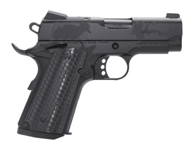 Girsan 391150 MC1911 SC Influencer Sub-Compact 9mm Luger 7+1 3 3.40″ Black Steel Barrel, Black Camo Optic Ready/Serrated Steel Slide & Frame w/Picatinny Rail & Beavertail, Black Polymer Grip
