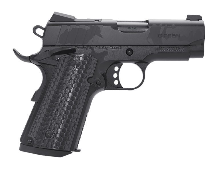 Girsan 391150 MC1911 SC Influencer Sub-Compact 9mm Luger 7+1 3 3.40″ Black Steel Barrel, Black Camo Optic Ready/Serrated Steel Slide & Frame w/Picatinny Rail & Beavertail, Black Polymer Grip Girsan 391150 MC1911 SC Influencer Sub-Compact 9mm Luger 7+1 3 3.40″ Black Steel Barrel, Black Camo Optic Ready/Serrated Steel Slide & Frame w/Picatinny Rail & Beavertail, Black Polymer Grip