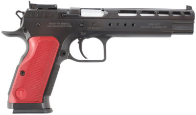 Tanfoglio TFGOLDM10OR Gold Match  10mm Auto 14+1, 6″ Blued Polygonal Rifled Barrel, Blued Optic Ready/Ported/Serrated Steel Slide, Blued Steel Frame w/Beavertail