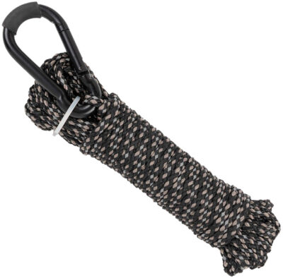 Allen 7248 Reflective Hoist Rope  Black 25′ Long