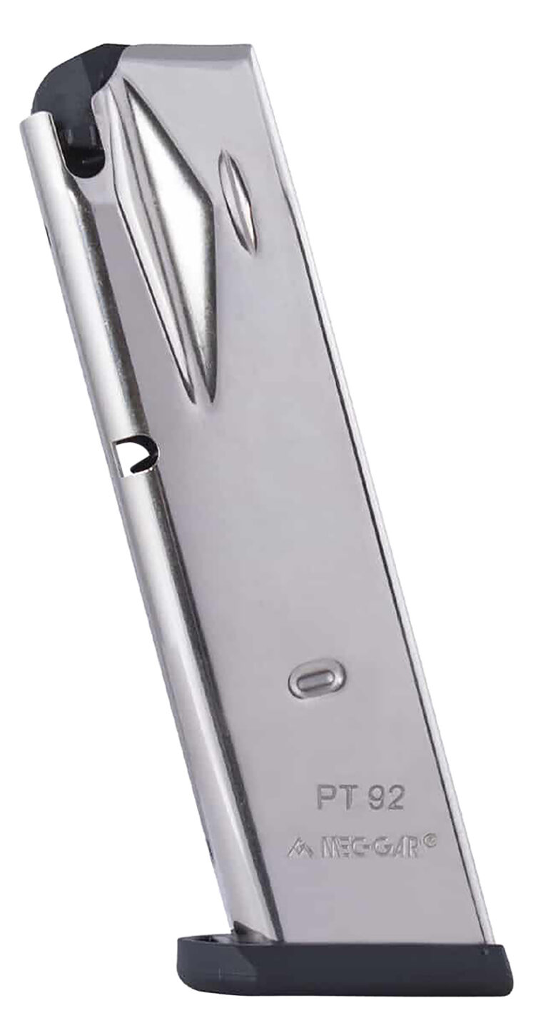 Mec-Gar PT9215N Taurus 15rd 9mm Luger, Fits Taurus PT99/PT92 Nickel Mec-Gar PT9215N Taurus 15rd 9mm Luger, Fits Taurus PT99/PT92 Nickel