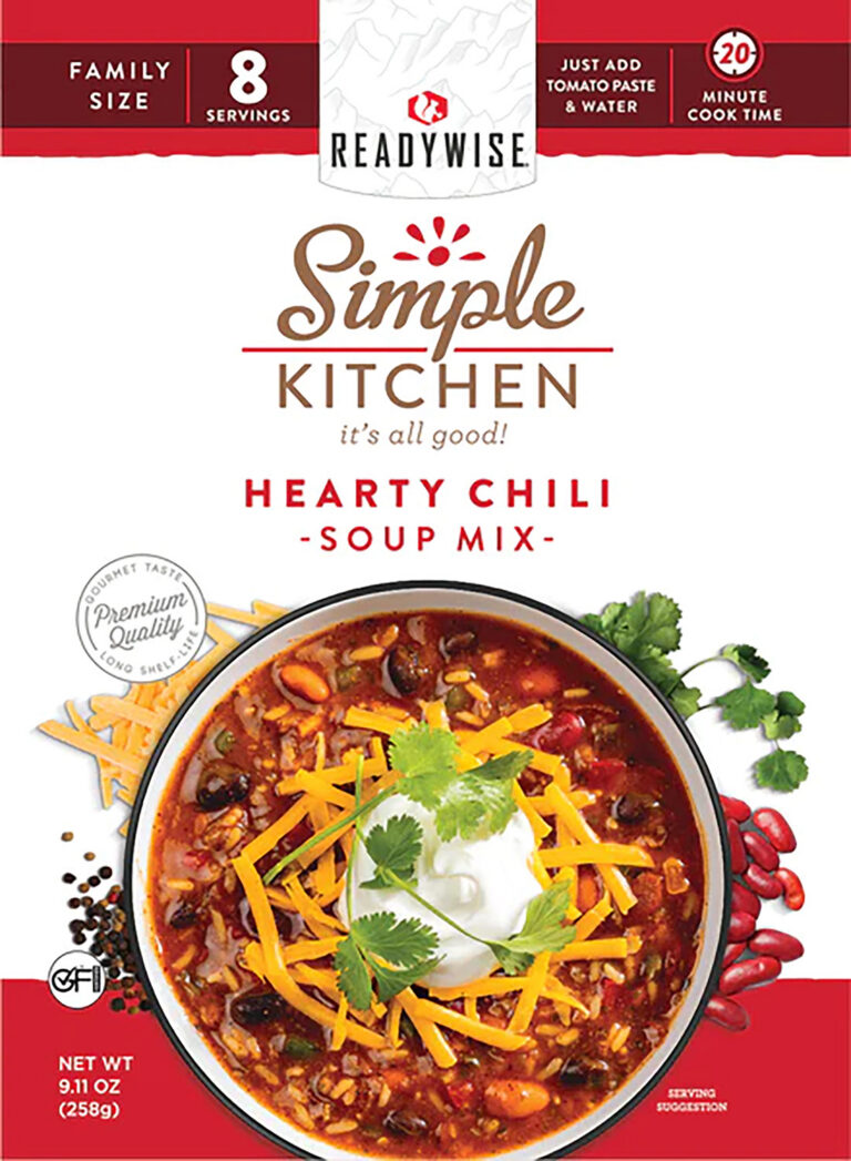 ReadyWise RWSK05064 Simple Kitchen Hearty Chili 8 Servings Per Pouch, 6 Per Case ReadyWise RWSK05064 Simple Kitchen Hearty Chili 8 Servings Per Pouch, 6 Per Case