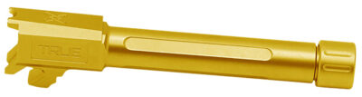 True Precision Inc TPSHCPBXTG Springfield  9mm Luger 3.70″ Threaded Gold TiN Stainless Steel, Fits Springfield Hellcat Pro