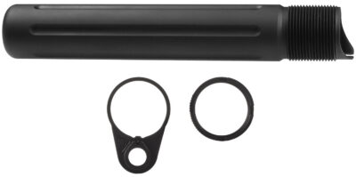 Primary Weapons 4G2BTPB-1F Castle Nut  7075 T-6 Aluminum Black Anodized