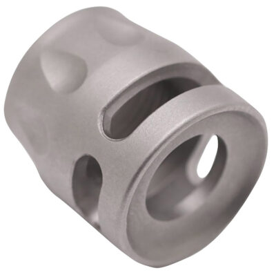 True Precision Inc TPSMICROSS Micro Compensator S-Type Satin Stainless 416R Stainless Steel 1/2″x28 Threads 9mm/380 ACP