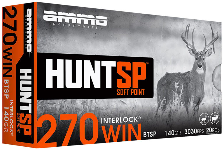 Ammo Inc 270W140SPA20 Hunt 270Win 140gr Soft Point 20 Per Box/10 Case Ammo Inc 270W140SPA20 Hunt 270Win 140gr Soft Point 20 Per Box/10 Case