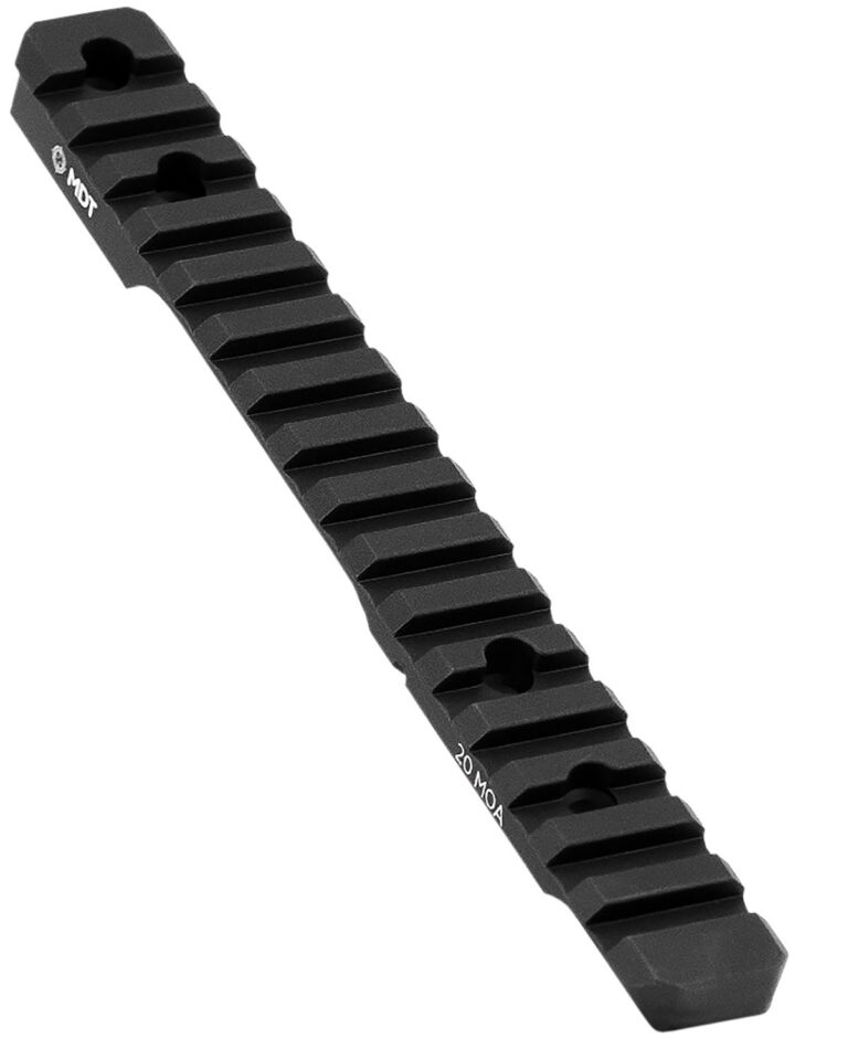 Mdt Sporting Goods Inc 102189BLK Picatinny Scope Rail Black Anodized Aluminum 11″ Long Fits Howa 1500 Short Action, 20 MOA Mdt Sporting Goods Inc 102189BLK Picatinny Scope Rail Black Anodized Aluminum 11″ Long Fits Howa 1500 Short Action, 20 MOA