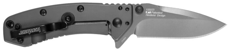 Kershaw 1555TIX Cryo  2.75″ Folding Drop Point Plain Gray TiN 8Cr13MoV SS Blade Gray PVD Stainless Steel Handle Clamshell Packaging