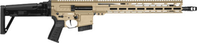 CMMG 28A490FCT Dissent MK4 22 ARC 10+1 16.10″ Coyote Tan Cerakote Picatinny Rail Aluminum Receiver, M-LOK Handguard, Black CMMG Dissent Side Folding Stock, Zeroed Drop-In Single Stage Trigger