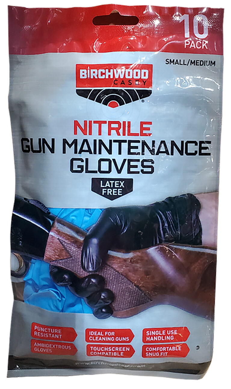 Birchwood Casey NGLVS-M Nitrile Black Sm/Med 10 Pack Birchwood Casey NGLVS-M Nitrile Black Sm/Med 10 Pack