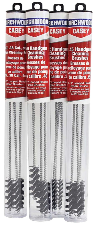 Birchwood Casey 41209 Cleaning Brushes Handgun Looped 22 Cal 9″ Nylon 3 Pack