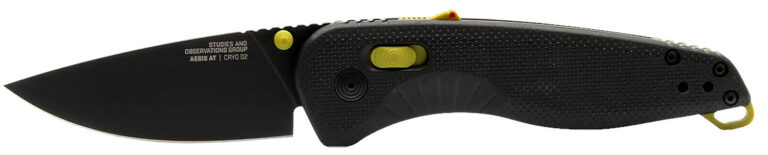 S.O.G SOG11411141 Aegis AT 3.13″ Folding Drop Point Plain Black TiNi Cryo D2 Steel Blade, Black w/Moss Accents GRN Handle, Peg Box Pkg S.O.G SOG11411141 Aegis AT 3.13″ Folding Drop Point Plain Black TiNi Cryo D2 Steel Blade, Black w/Moss Accents GRN Handle, Peg Box Pkg