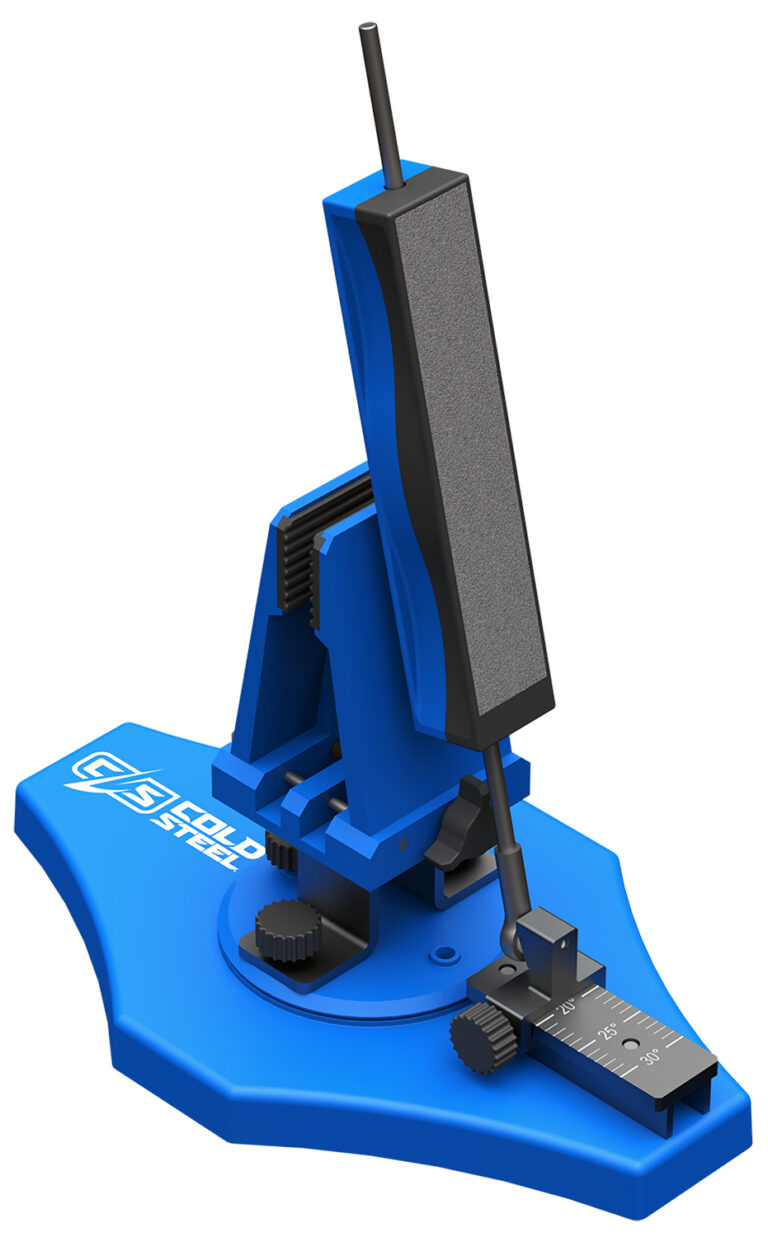 Cold Steel CSKSBKS Benchtop Knife Sharpener Blue Fixed Diamond Sharpener Includes Carry Case Cold Steel CSKSBKS Benchtop Knife Sharpener Blue Fixed Diamond Sharpener Includes Carry Case