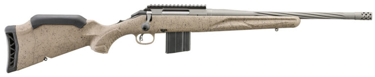 Ruger 46923 American II Ranch Full Size 350 Legend 5+1 16.10″ Cobalt Cerakote Spiral Fluted Threaded Barrel & Alloy Steel Receiver w/Picatinny Rail, Flat Dark Earth Splatter Adj LOP Synthetic Stock Ruger 46923 American II Ranch Full Size 350 Legend 5+1 16.10″ Cobalt Cerakote Spiral Fluted Threaded Barrel & Alloy Steel Receiver w/Picatinny Rail, Flat Dark Earth Splatter Adj LOP Synthetic Stock