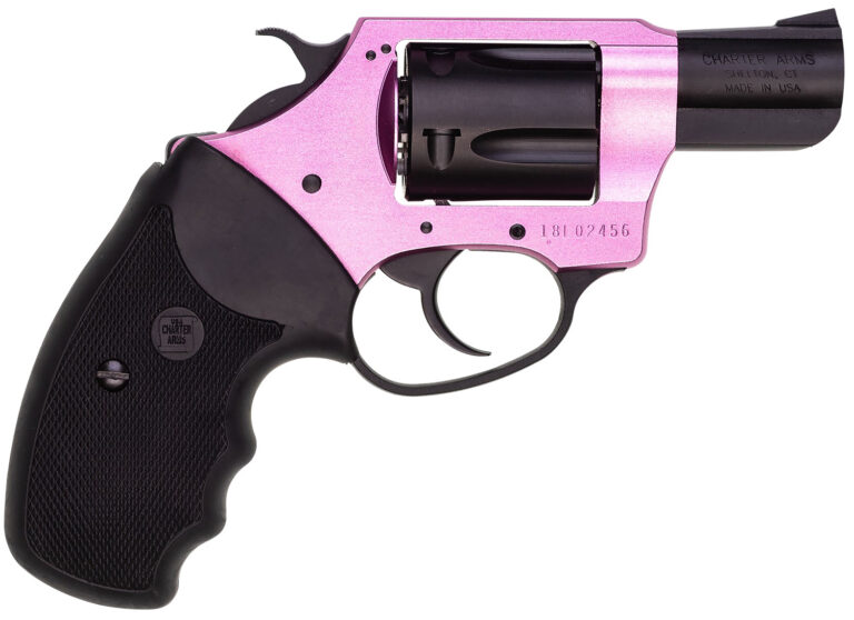 Charter Arms 53835 Pink Lady  38 Special 5rd 2″ Black Steel Barrel, Black Cylinder, Black/Pink Aluminum Frame, Black Rubber Grip, Exposed Hammer