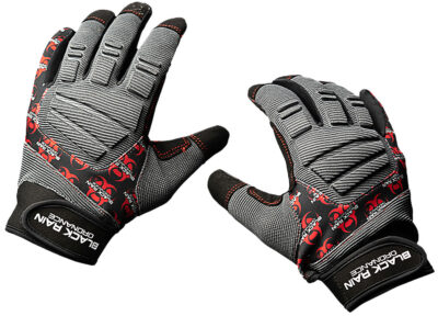 Black Rain Ordnance TACTGLOVEGRY/BLK/RD2XL Tactical Gloves  Black/Gray/Red 2XL Velcro