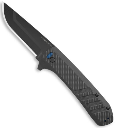 Outdoor Edge VX430A Razor VX4 EDC 3″ Folding Drop Point Plain Black Oxide 420J2 SS Blade, Black Textured Carbon Fiber/G10 Handle