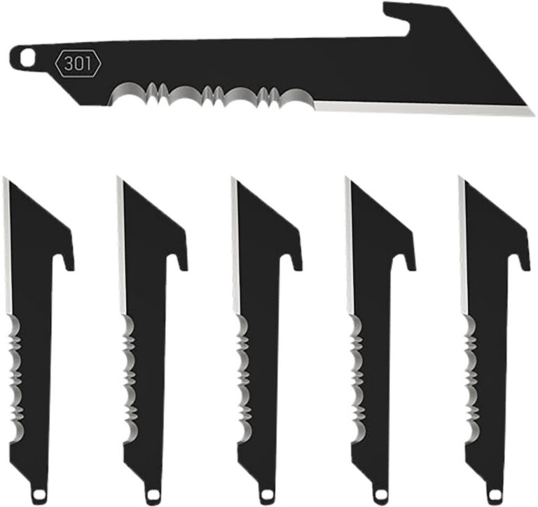Outdoor Edge RRUS30K6C Replacement Blades 6 3″ Black Utility Serrated 420J2 SS Blades Outdoor Edge RRUS30K6C Replacement Blades 6 3″ Black Utility Serrated 420J2 SS Blades