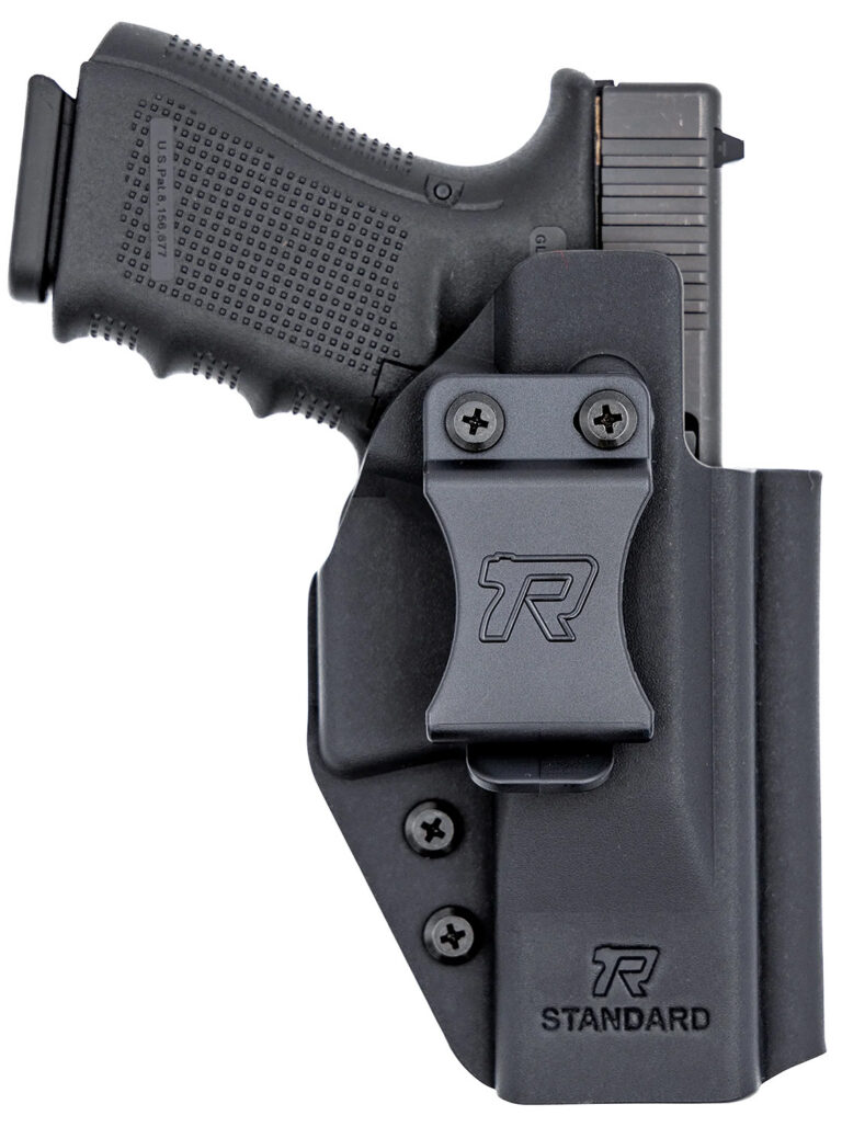 Rounded Gear RGUNVRSLSTNDRDBLK Universal Kydex IWB Black Kydex Belt Clip Fits Standard Sized Handguns Right Hand Rounded Gear RGUNVRSLSTNDRDBLK Universal Kydex IWB Black Kydex Belt Clip Fits Standard Sized Handguns Right Hand