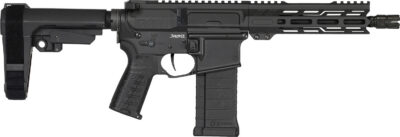 CMMG 54AE10FAB Banshee MK4 5.7x28mm 32+1, Black Nitride Medium Taper Threaded Barrel, EML 11″ M-LOK Handguards, Black Armor Cerakote Aluminum Picatinny Rail Receiver, CMMG Zeroed Grips