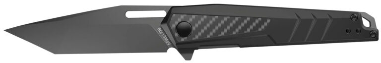Real Avid AVRAV6 RAV-6 3.40″ Folding Tanto Plain Titanium 8Cr13MoV SS Blade, Black Textured Aluminum/Carbon Fiber Handle, Clamshell Pkg Real Avid AVRAV6 RAV-6 3.40″ Folding Tanto Plain Titanium 8Cr13MoV SS Blade, Black Textured Aluminum/Carbon Fiber Handle, Clamshell Pkg