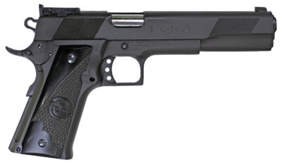 Iver Johnson Arms EAGLEXLDS Eagle XL 45 ACP 14+1 6″ Stainless Steel Barrel, Matte Black Steel Serrated Slide, Matte Black Steel Frame w/Beavertail, Black G10 Grip