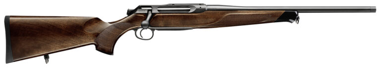 Sauer 80117094 505 Lux Full Size 308 Win 3+1 22″ Matte Blued Threaded Barrel, Matte Blued Saddle Mount Steel Receiver, Grade 5 Wood Fixed Stock