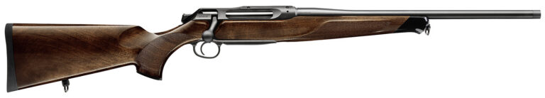 Sauer 80117095 505 Lux Full Size 6.5 Creedmoor 3+1 22″ Matte Blued Threaded Barrel, Matte Blued Saddle Mount Steel Receiver, Grade 5 Wood Fixed Stock