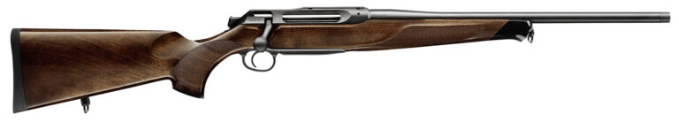 Sauer 80117097 505 Lux Full Size 270 Win 3+1 24″ Matte Blued Threaded Barrel, Matte Blued Saddle Mount Steel Receiver, Grade 5 Wood Fixed Stock
