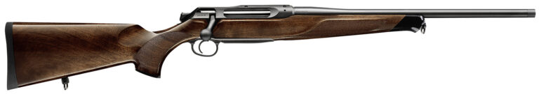 Sauer 80117660 505 Lux Full Size 6.5 PRC 3+1 24″ Matte Blued Threaded Barrel, Matte Blued Saddle Mount Steel Receiver, Grade 5 Wood Fixed Stock