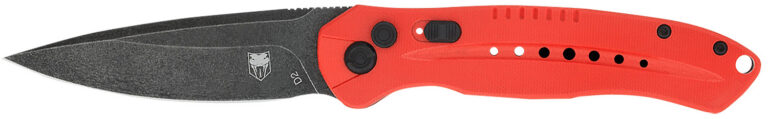 CobraTec Knives REDDIABLOAUTO Diablo 3.50″ Folding Black Stonewashed D2 Steel Blade, 4.75″ Red Textured G10 Scales Handle CobraTec Knives REDDIABLOAUTO Diablo 3.50″ Folding Black Stonewashed D2 Steel Blade, 4.75″ Red Textured G10 Scales Handle