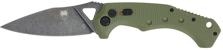 CobraTec Knives ODGAFRYK Ryker 3.75″ Folding Plain Black Stonewashed D2 Steel Blade, 5″ OD Green Textured G10 Handle CobraTec Knives ODGAFRYK Ryker 3.75″ Folding Plain Black Stonewashed D2 Steel Blade, 5″ OD Green Textured G10 Handle