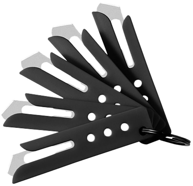 Hogue 35880 Expel Blade Guard Black Nylon Includes 5 #60 High Carbon Steel Blade, 5 Guards & 1 Key Ring Hogue 35880 Expel Blade Guard Black Nylon Includes 5 #60 High Carbon Steel Blade, 5 Guards & 1 Key Ring