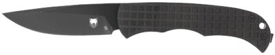 CobraTec Knives CTCLNHRBLK Cyclone Hidden Release 3″ Flip Open Plain Black TiCN D2 Steel Blade, 4″ Black Aluminum Handle