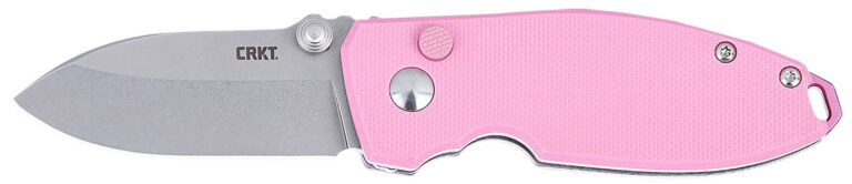 CRKT 2474P SQUID EDC 2.27″ Folding Plain Stonewashed D2 Steel Blade, Pink G10 Handle CRKT 2474P SQUID EDC 2.27″ Folding Plain Stonewashed D2 Steel Blade, Pink G10 Handle
