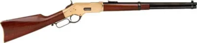 CIMARRON 1866 YELLOWBOY 45LC 19″ W/ SADDLE RING BRS RECVR  BLUED BBL