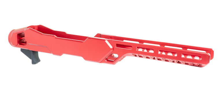 Timber Creek Outdoors ERC1022R Enforcer Rifle Chassis Red Aluminum Fits Ruger 10/22 Compatible w/ MSR Buffer Tubes Timber Creek Outdoors ERC1022R Enforcer Rifle Chassis Red Aluminum Fits Ruger 10/22 Compatible w/ MSR Buffer Tubes
