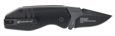 Smith & Wesson Knives 1219165 Special Ops  Mini 1.90″ Folding Drop Point Plain AUS-8A SS Blade Aluminum Handle