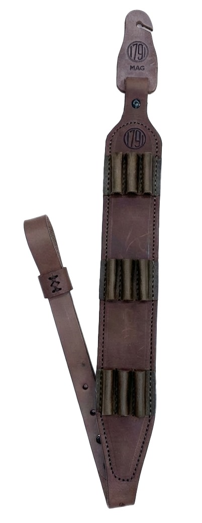 1791 Gunleather HNTASLRBRWA Hunt Ammo Sling Oiled Brown Leather 32″ to 37″ OAL Rifle