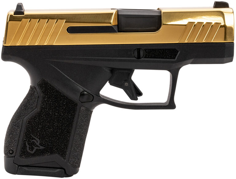 Taurus 1-GX4M931-G GX4 Micro-Compact Frame 9mm Luger 13+1 3.06″ Satin Black DLC Stainless Steel Barrel, Gold PVD Serrated Alloy Steel Slide, Matte Black Stainless Steel Frame, Textured Grip Taurus 1-GX4M931-G GX4 Micro-Compact Frame 9mm Luger 13+1 3.06″ Satin Black DLC Stainless Steel Barrel, Gold PVD Serrated Alloy Steel Slide, Matte Black Stainless Steel Frame, Textured Grip