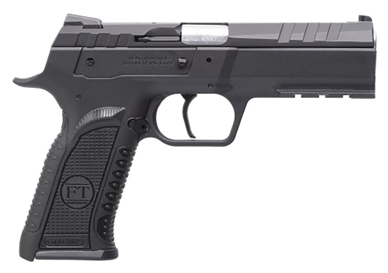 Tanfoglio TFFORCES9 Force Esse 9mm Luger 16+1 4.40″ Stainless Steel Barrel, Black Serrated Steel Slide, Black Polymer Frame w/Picatinny Rail, Textured Grip Tanfoglio TFFORCES9 Force Esse 9mm Luger 16+1 4.40″ Stainless Steel Barrel, Black Serrated Steel Slide, Black Polymer Frame w/Picatinny Rail, Textured Grip