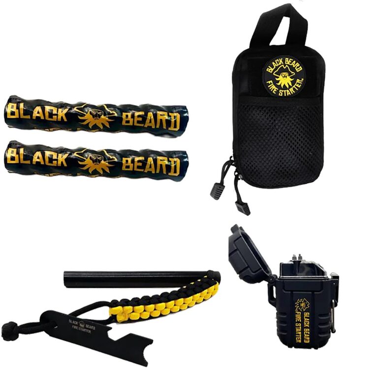 Black Beard Fire Starters SKB Ultimate Fire Kit Black Includes Ferro Rod/Plasma Arc Lighter/Organizer Case/Fire Starters/Decal Black Beard Fire Starters SKB Ultimate Fire Kit Black Includes Ferro Rod/Plasma Arc Lighter/Organizer Case/Fire Starters/Decal