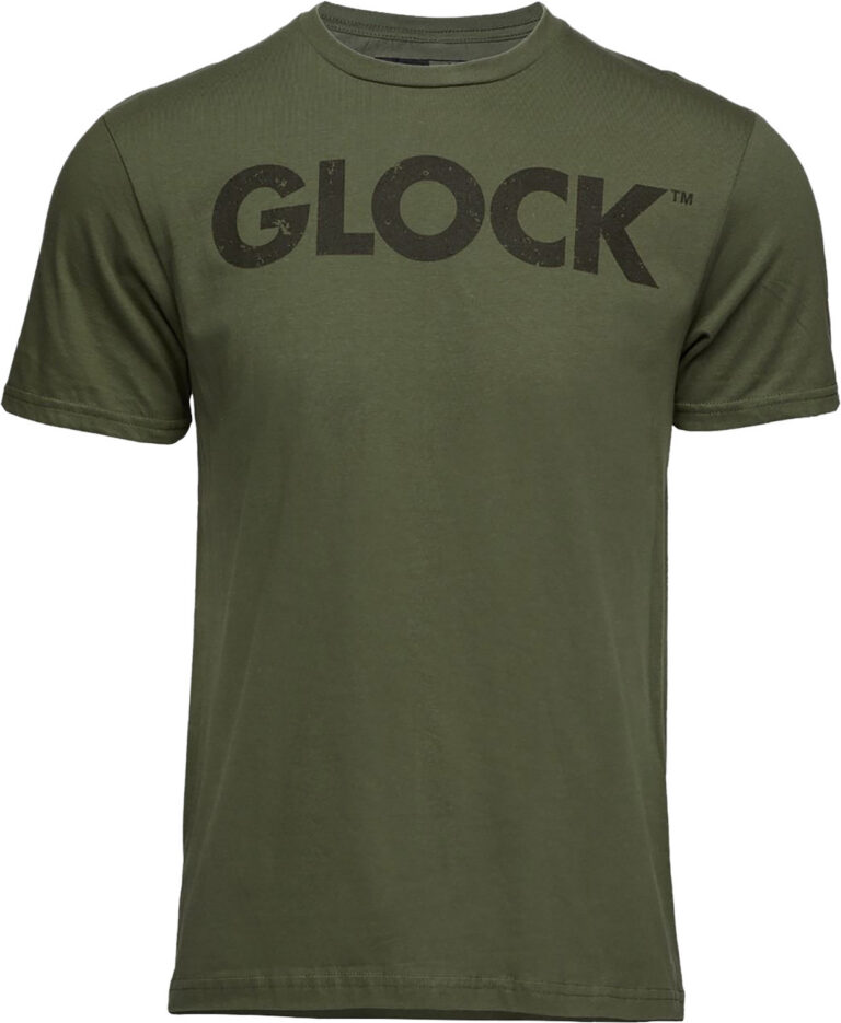 Glock AP96158 Caliber Tee Military Green Ringspun Cotton Short Sleeve Large Glock AP96158 Caliber Tee Military Green Ringspun Cotton Short Sleeve Large