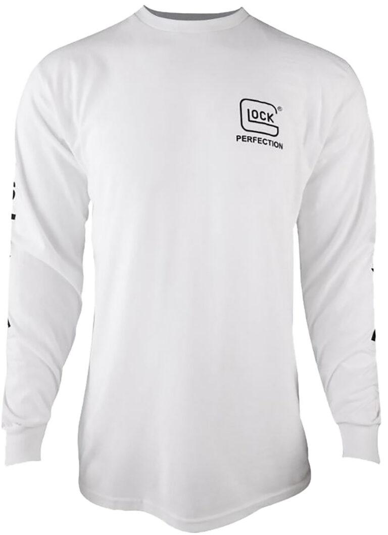 Glock AP96097 Perfection Long Sleeve Tee White Pre-Shrunk Cotton Long Sleeve 3XL Glock AP96097 Perfection Long Sleeve Tee White Pre-Shrunk Cotton Long Sleeve 3XL