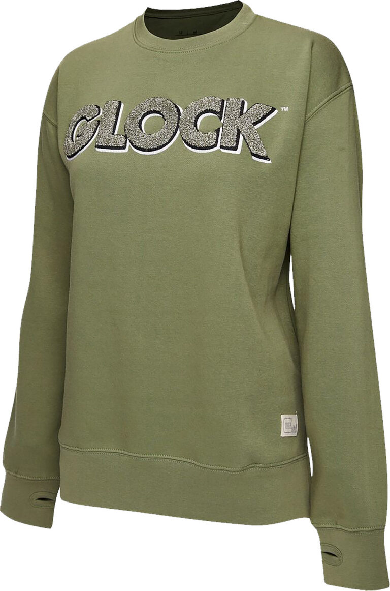 Glock AP96263 Crewneck Raglan Fleece Olive Cotton/Polyester Long Sleeve XL Glock AP96263 Crewneck Raglan Fleece Olive Cotton/Polyester Long Sleeve XL