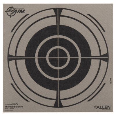 Allen 15794 Thermal Target  Bullseye Hanging Paper 8″ x 8″ Black/Gray