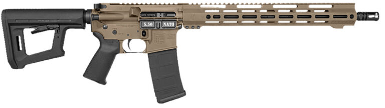 Diamondback DB1718K061 DB15 Carbon Series 5.56 NATO 30+1 16″ Black Nitride Threaded Barrel, Flat Dark Earth Cerakote Picatinny Rail Aluminum Receiver, Adjustable Black Synthetic Stock, Magpul MOE Grip